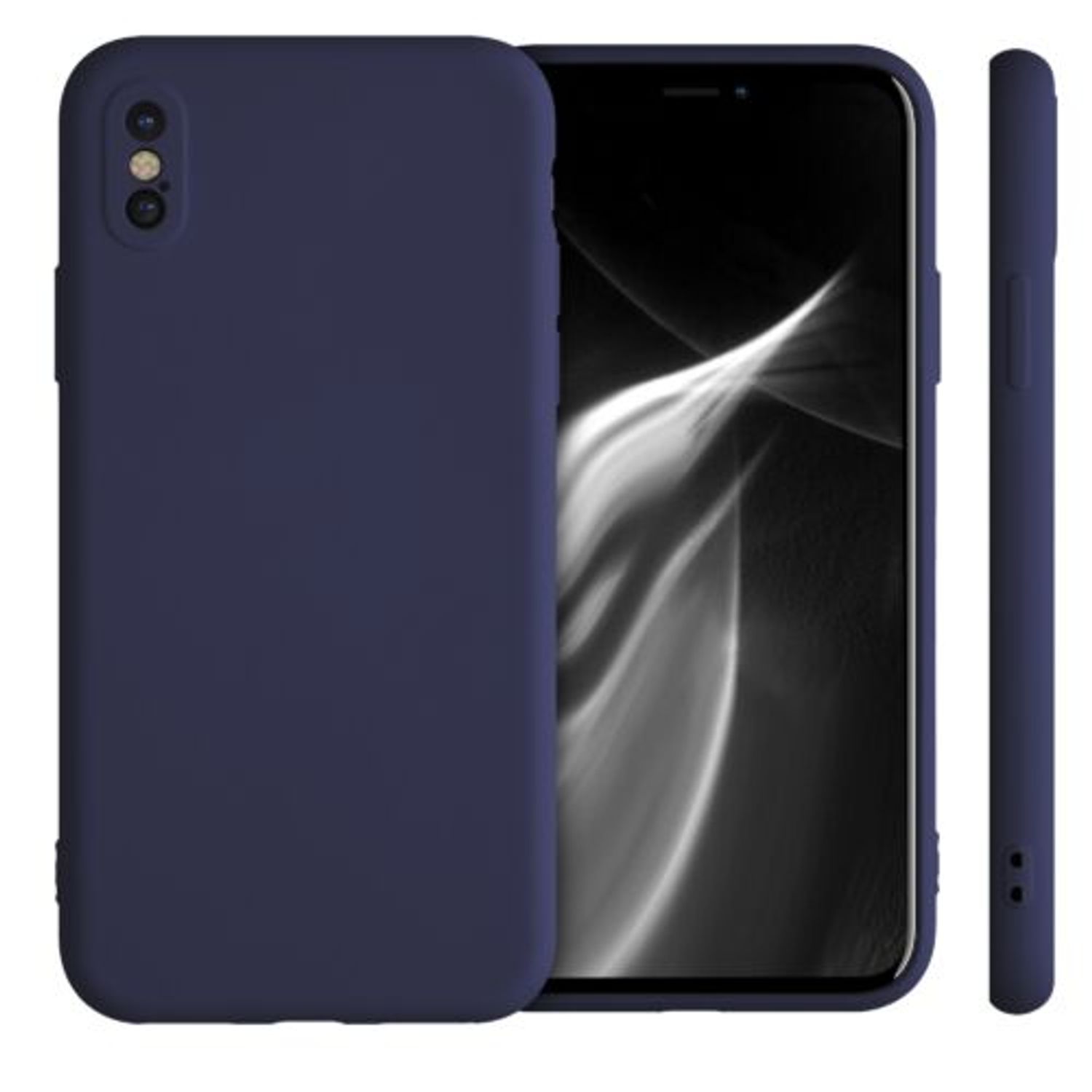 Husa pentru Apple iPhone X/iPhone XS, Silicon, Albastru, 49982.186 fotografia produsului View 2 L