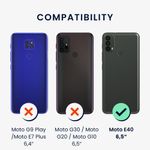 Husa Kwmobile pentru Motorola Moto E40, Silicon, Negru, 58521.01 fotografia produsului View 5 S