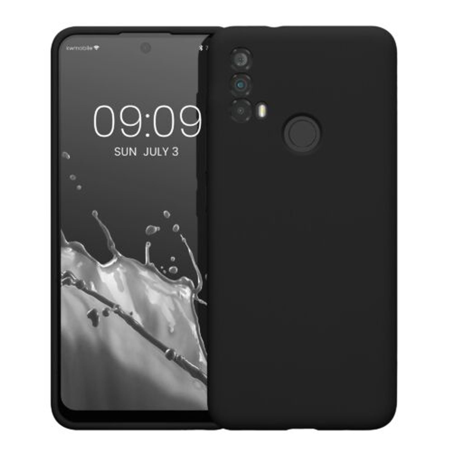 Husa Kwmobile pentru Motorola Moto E40, Silicon, Negru, 58521.01 fotografia produsului