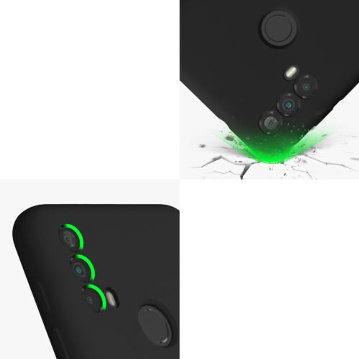 Husa Kwmobile pentru Motorola Moto E40, Silicon, Negru, 58521.01 fotografia produsului View 7 L