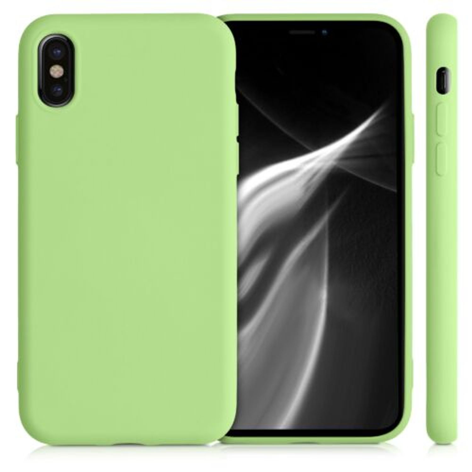 Husa pentru Apple iPhone X/iPhone XS, Silicon, Verde, 49982.214 fotografia produsului View 2 L