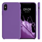 Husa pentru iPhone X/iPhone XS, Silicon, Mov, 42495.221 fotografia produsului View 2 S