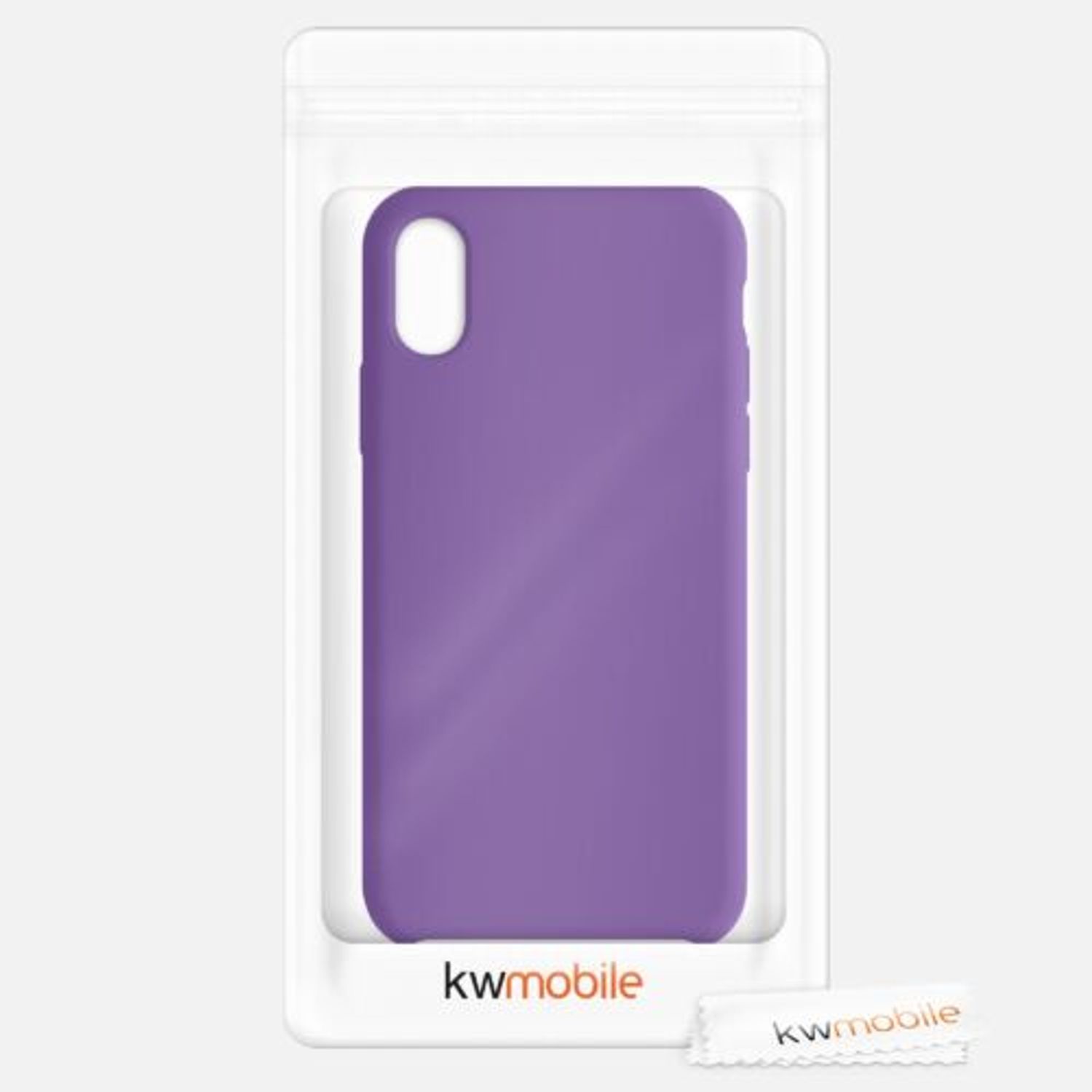 Husa pentru iPhone X/iPhone XS, Silicon, Mov, 42495.221 fotografia produsului View 7 L