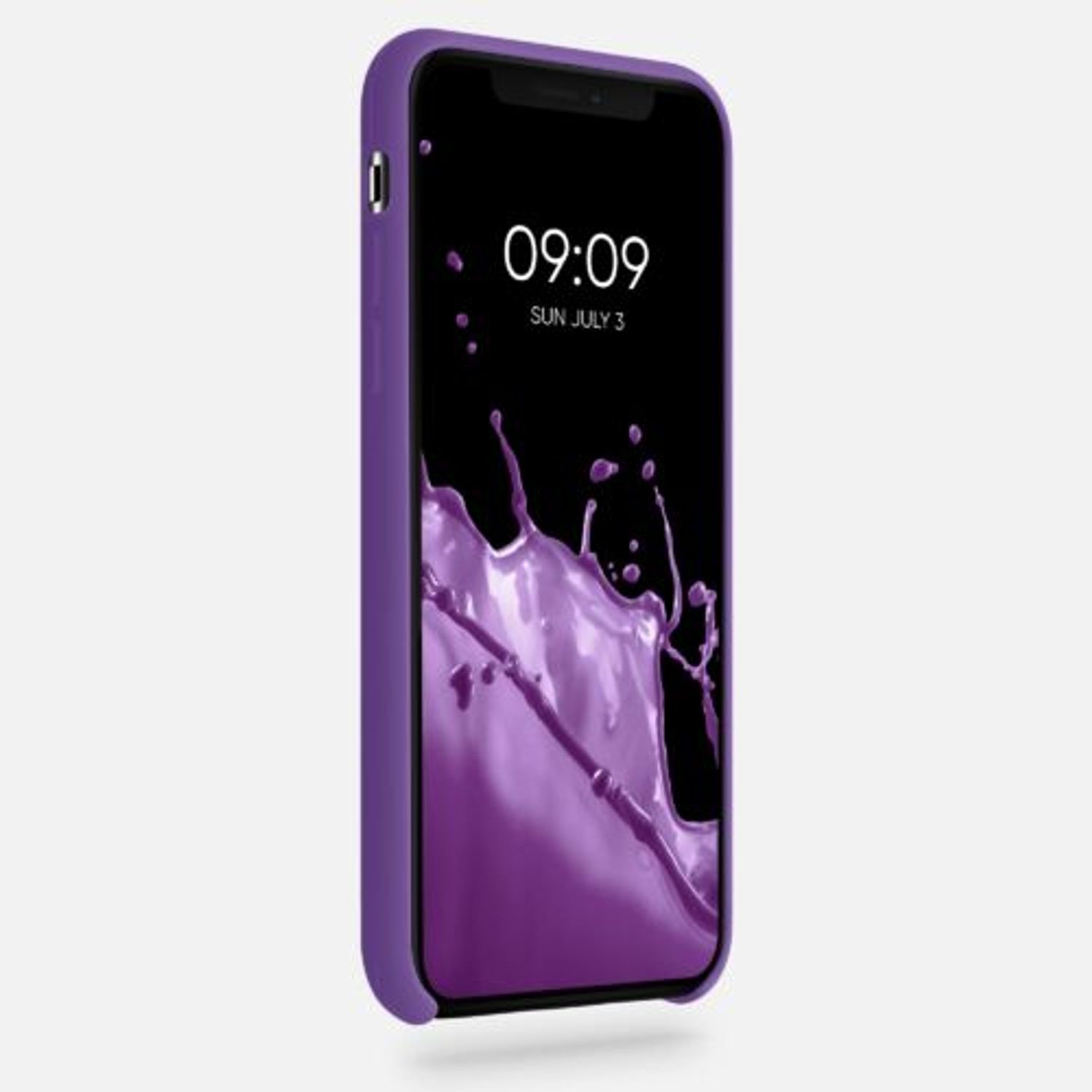 Husa pentru iPhone X/iPhone XS, Silicon, Mov, 42495.221 fotografia produsului View 3 L