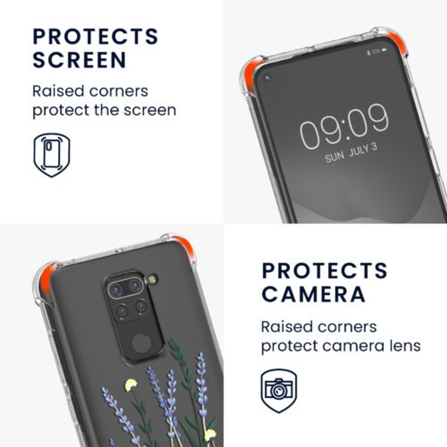 Husa Kwmobile pentru Xiaomi Redmi Note 9, Silicon, Multicolor, 53146.05 fotografia produsului View 3 L