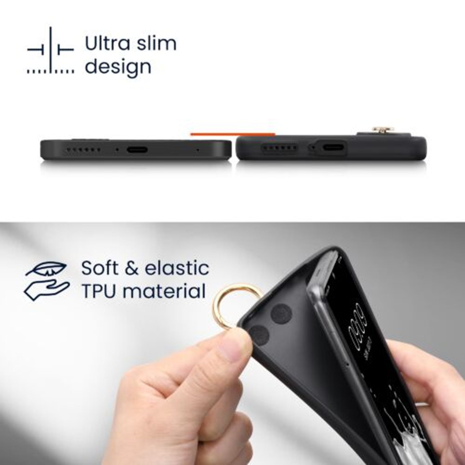Husa Kwmobile pentru Xiaomi Redmi Note 11 Pro Plus 5G, Silicon, Roz, 59060.193 fotografia produsului View 2 L
