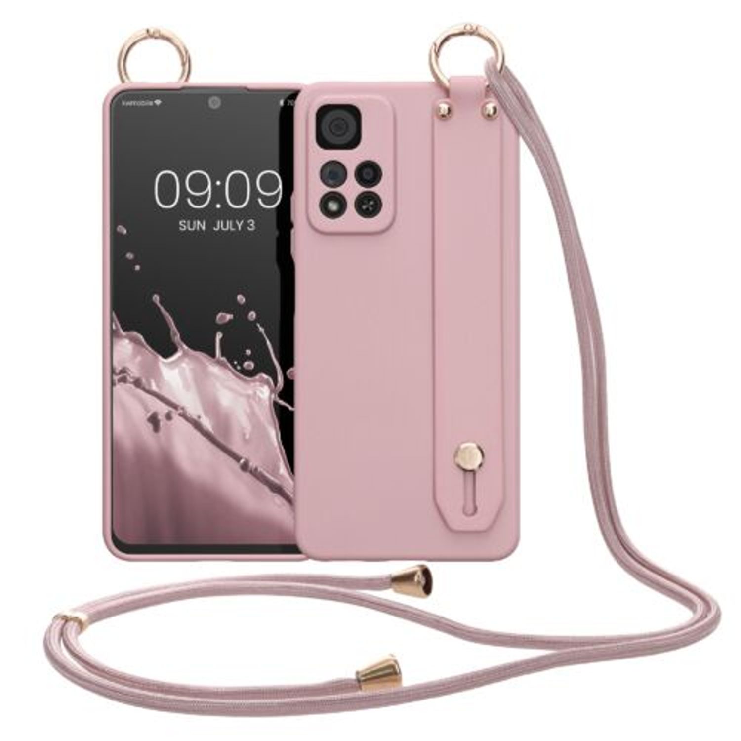 Husa Kwmobile pentru Xiaomi Redmi Note 11 Pro Plus 5G, Silicon, Roz, 59060.193 fotografia produsului