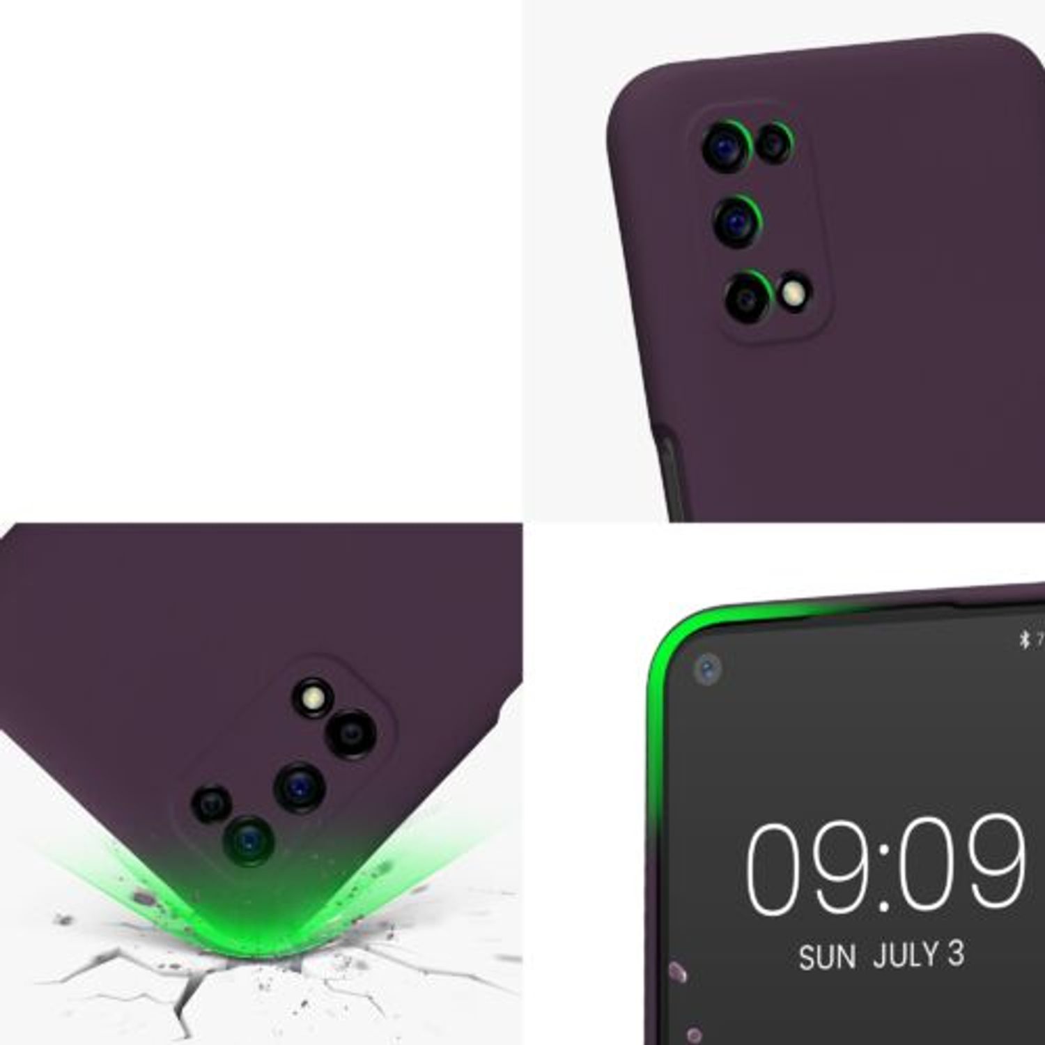 Husa Kwmobile pentru Realme 7 5G, Silicon, Violet, 57580.187 fotografia produsului View 7 L