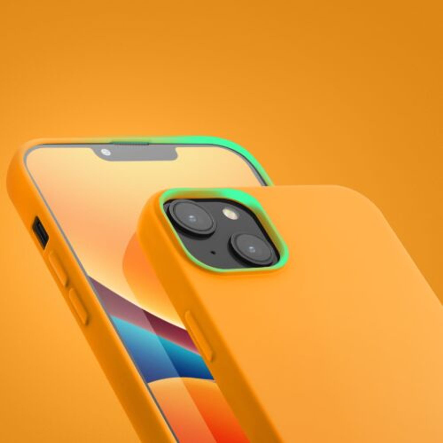 Husa Kwmobile pentru Apple iPhone 14 Plus, Silicon, Portocaliu, 59080.150 fotografia produsului View 12 L