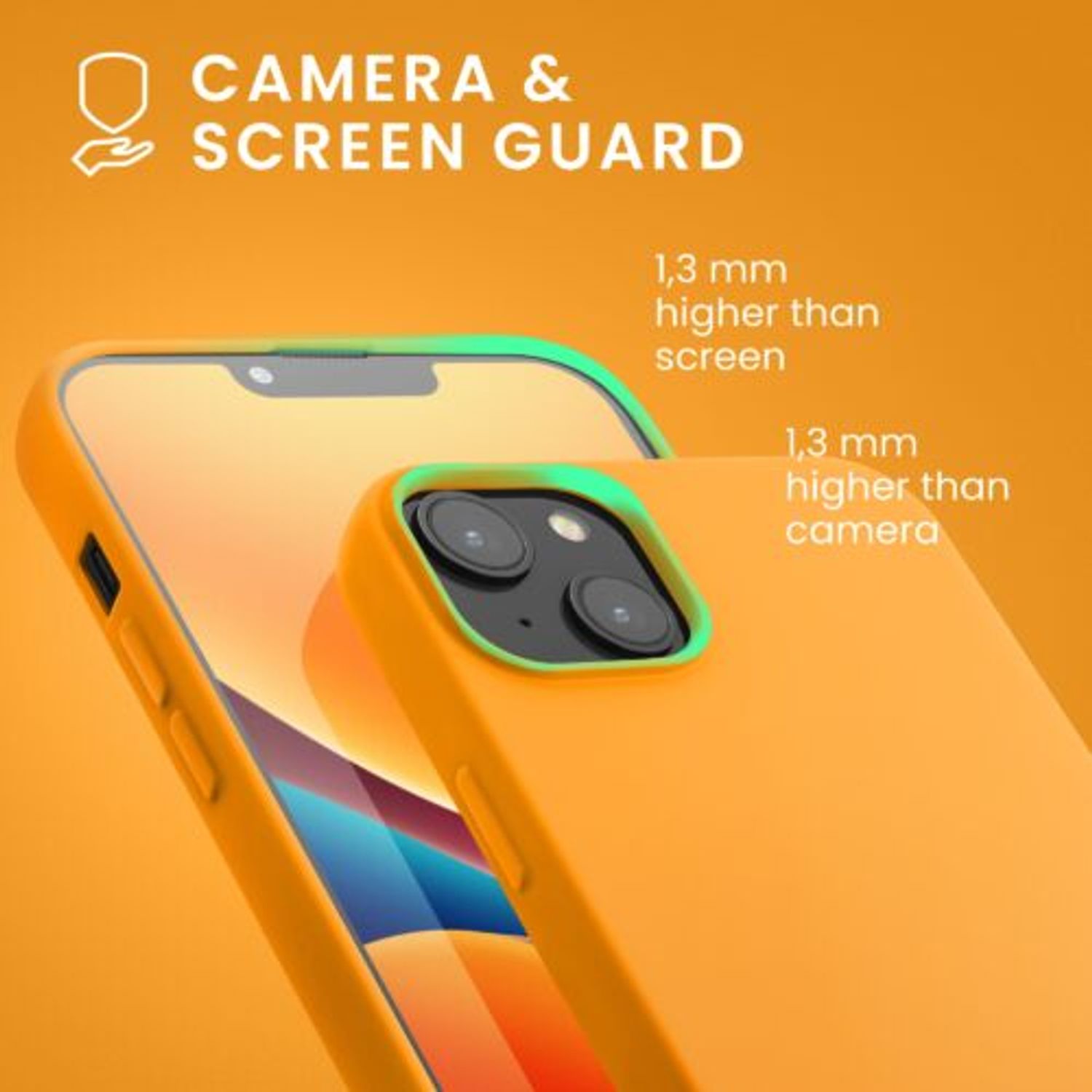 Husa Kwmobile pentru Apple iPhone 14 Plus, Silicon, Portocaliu, 59080.150 fotografia produsului View 6 L