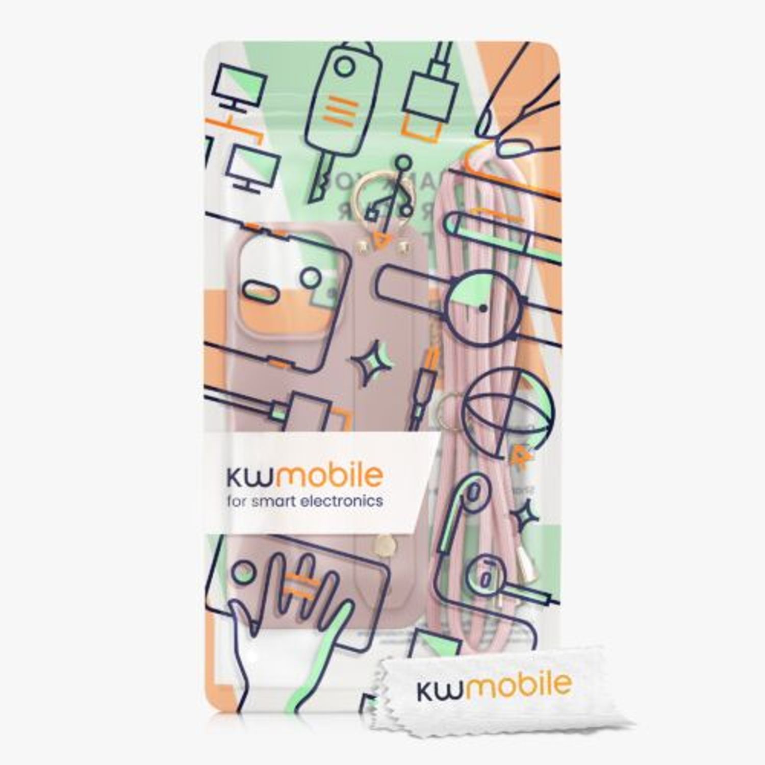 Husa Kwmobile pentru Apple iPhone 14 Pro Max, Silicon, Roz, 59099.193 fotografia produsului View 7 L