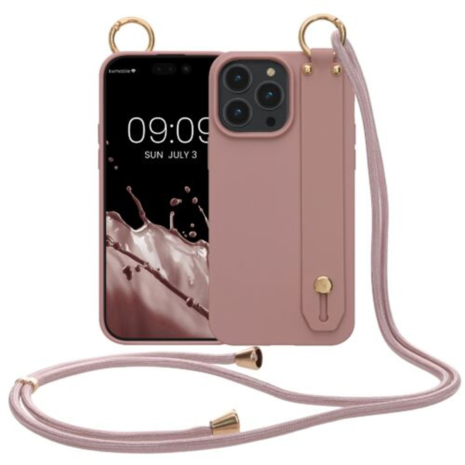 Husa Kwmobile pentru Apple iPhone 14 Pro Max, Silicon, Roz, 59099.193 fotografia produsului
