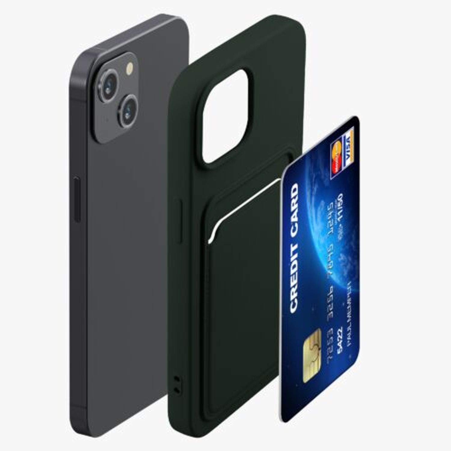 Husa Kwmobile pentru Apple iPhone 14, Silicon, Verde, 59112.80 fotografia produsului View 6 L