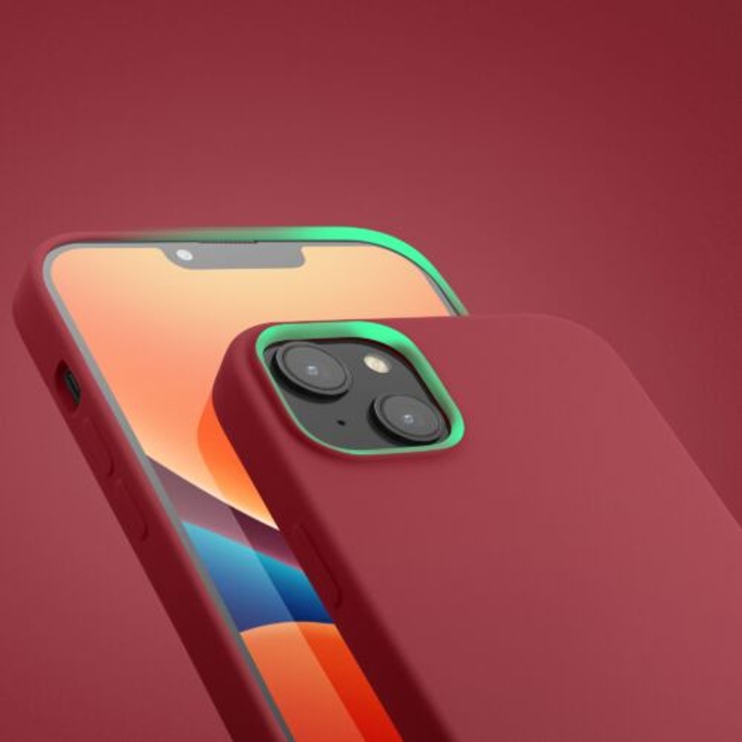 Husa Kwmobile pentru Apple iPhone 14 Plus, Silicon, Rosu, 59072.167 fotografia produsului View 12 L