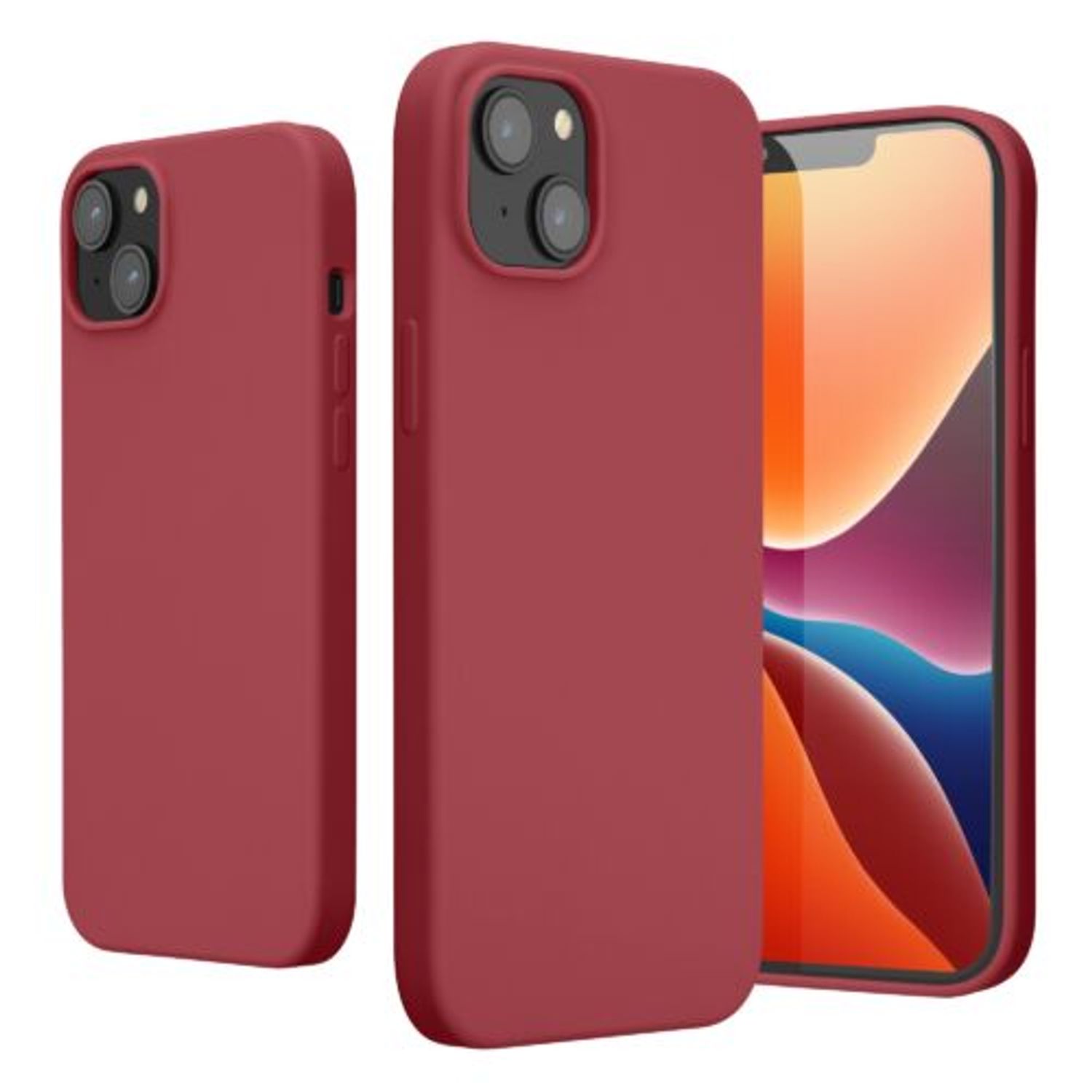 Husa Kwmobile pentru Apple iPhone 14 Plus, Silicon, Rosu, 59072.167 fotografia produsului