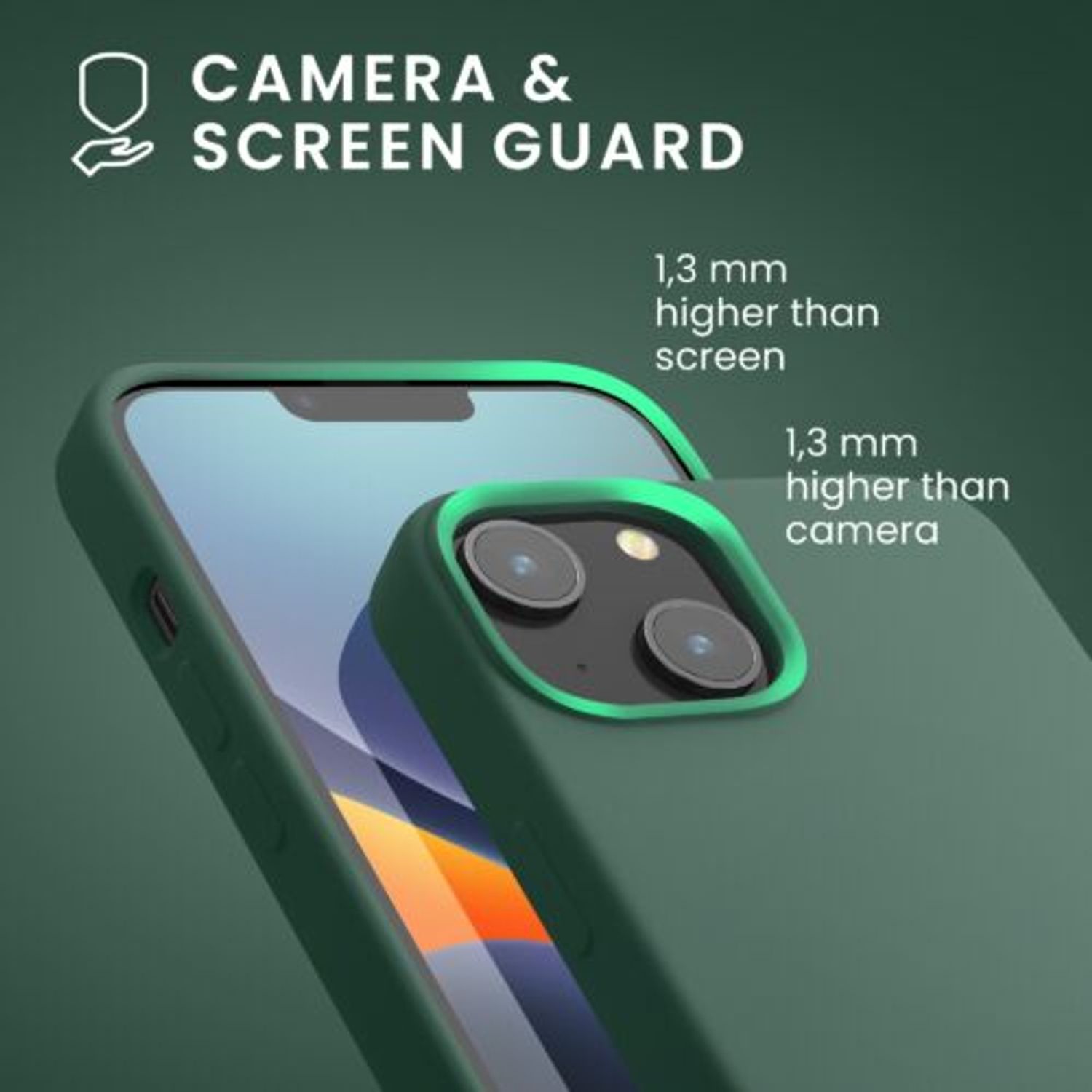 Husa Kwmobile pentru Apple iPhone 14, Silicon, Verde, 59071.166 fotografia produsului View 6 L