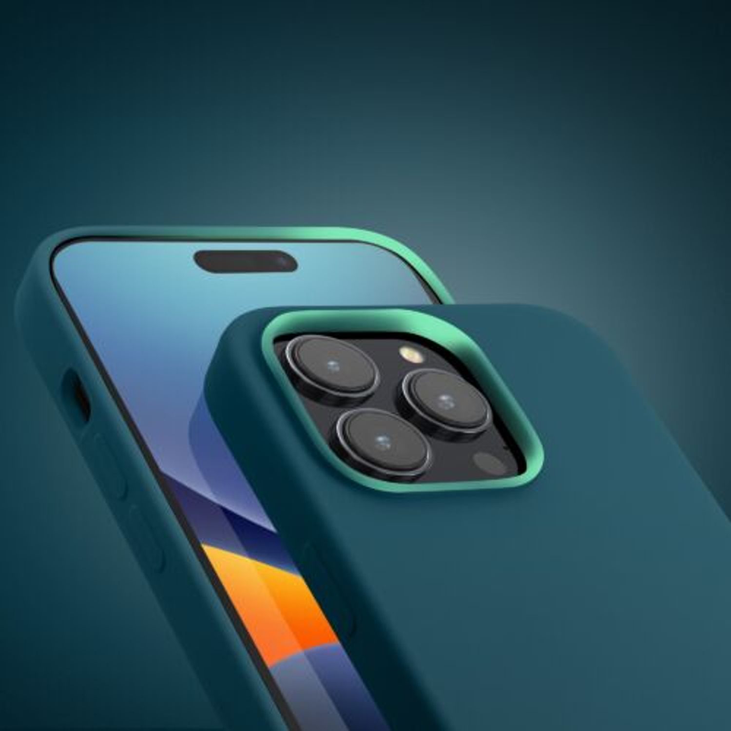 Husa Kwmobile pentru Apple iPhone 14 Pro, Silicon, Verde, 59073.57 fotografia produsului View 12 L