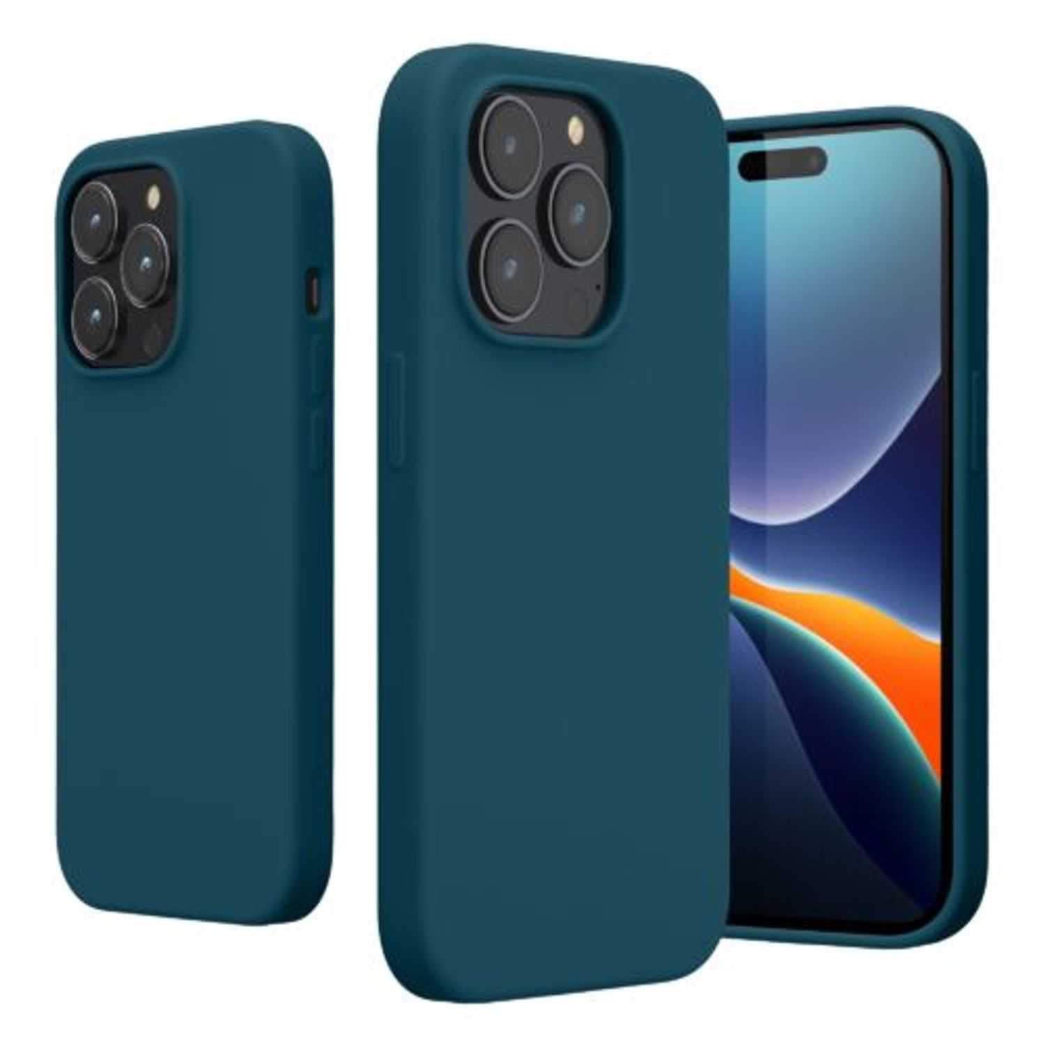 Husa Kwmobile pentru Apple iPhone 14 Pro, Silicon, Verde, 59073.57 fotografia produsului