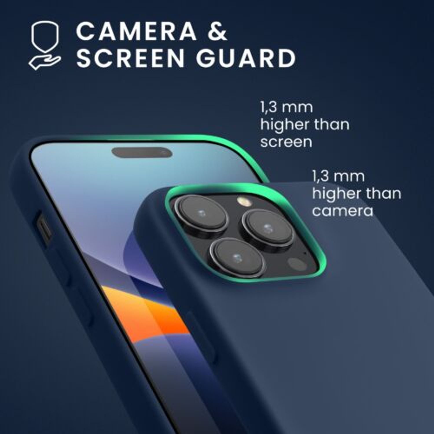 Husa Kwmobile pentru Apple iPhone 14 Pro, Silicon, Albastru, 59081.116 fotografia produsului View 4 L