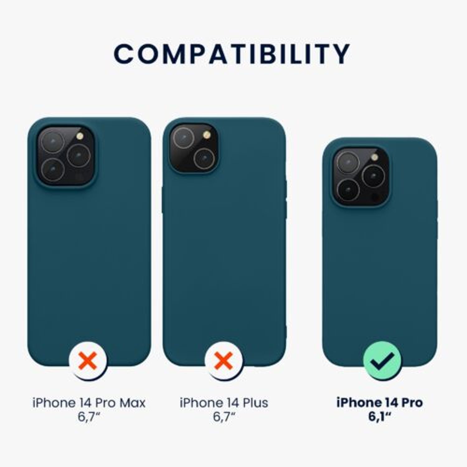 Husa Kwmobile pentru Apple iPhone 14 Pro, Silicon, Verde, 59073.57 fotografia produsului View 2 L
