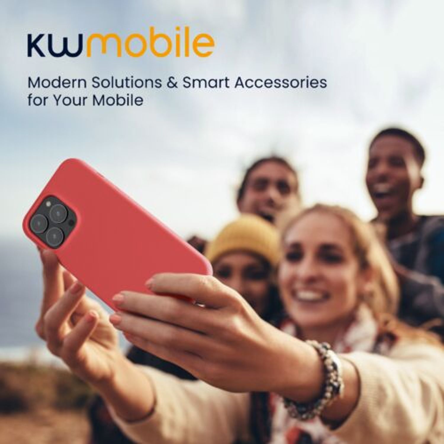 Husa Kwmobile pentru Apple iPhone 14 Pro Max, Silicon, Coral, 59074.103 fotografia produsului View 7 L