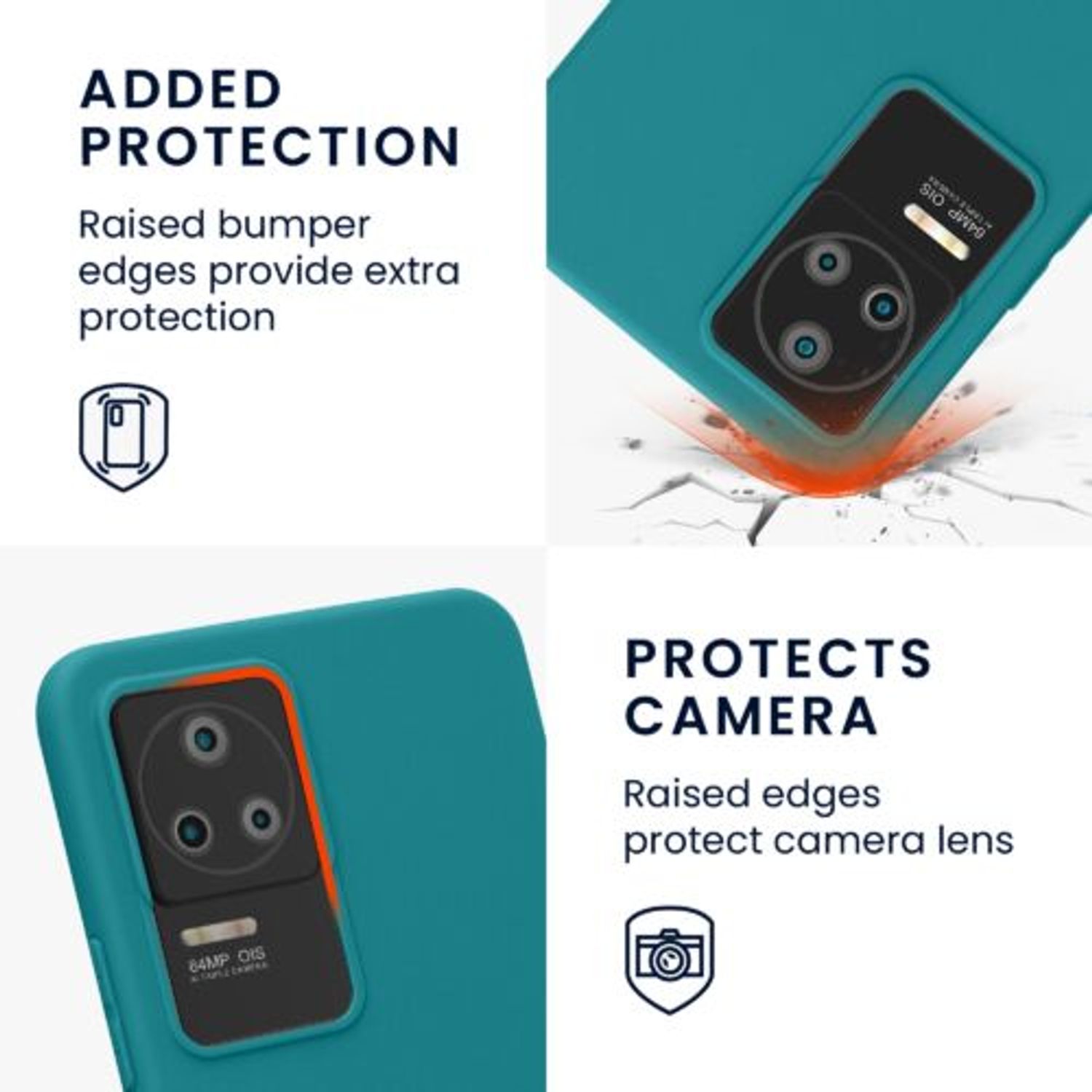 Husa Kwmobile pentru Xiaomi Poco F4, Silicon, Verde, 59244.57 fotografia produsului View 3 L