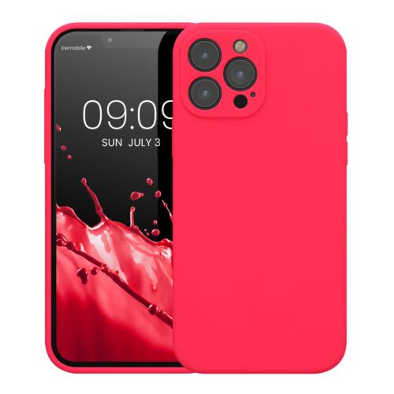 Husa Kwmobile pentru Apple iPhone 13 Pro Max, Silicon, Roz, 59361.77 fotografia produsului