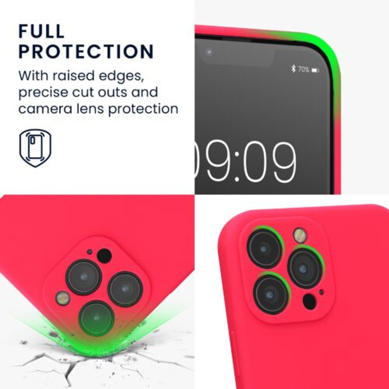 Husa Kwmobile pentru Apple iPhone 13 Pro Max, Silicon, Roz, 59361.77 fotografia produsului View 3 L