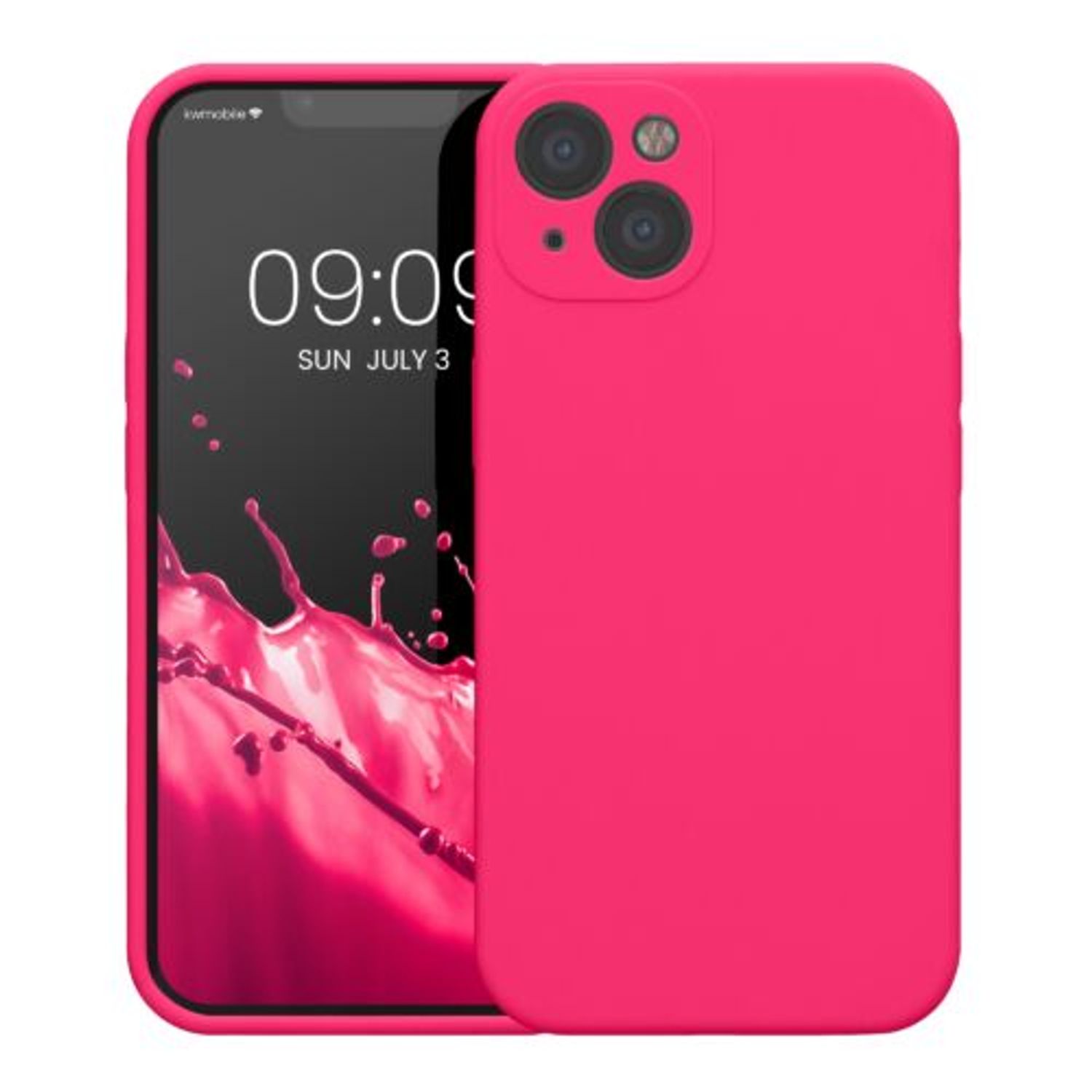 Husa Kwmobile pentru Apple iPhone 13, Silicon, Roz, 59359.77 fotografia produsului