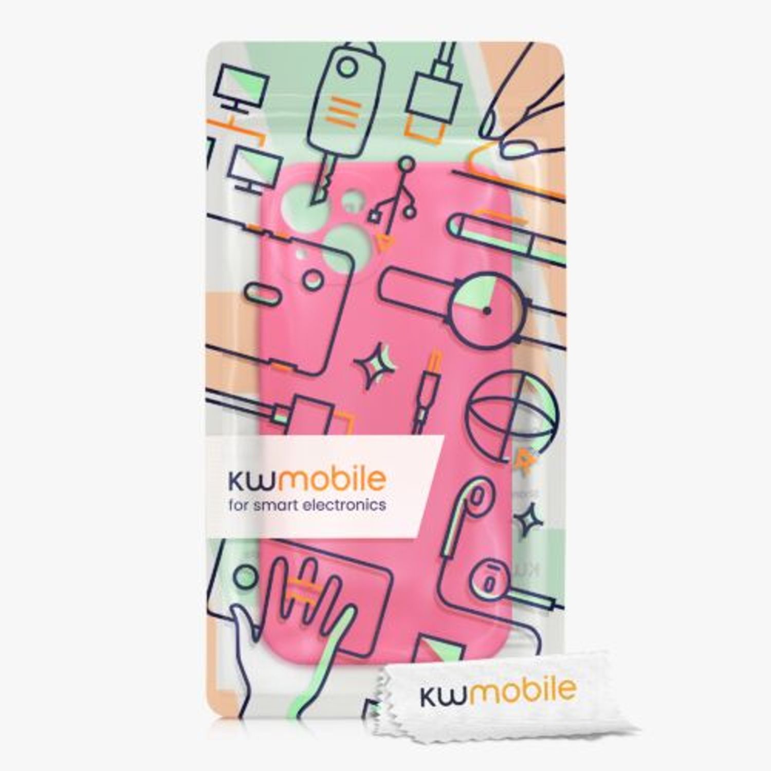 Husa Kwmobile pentru Apple iPhone 13, Silicon, Roz, 59359.77 fotografia produsului View 7 L