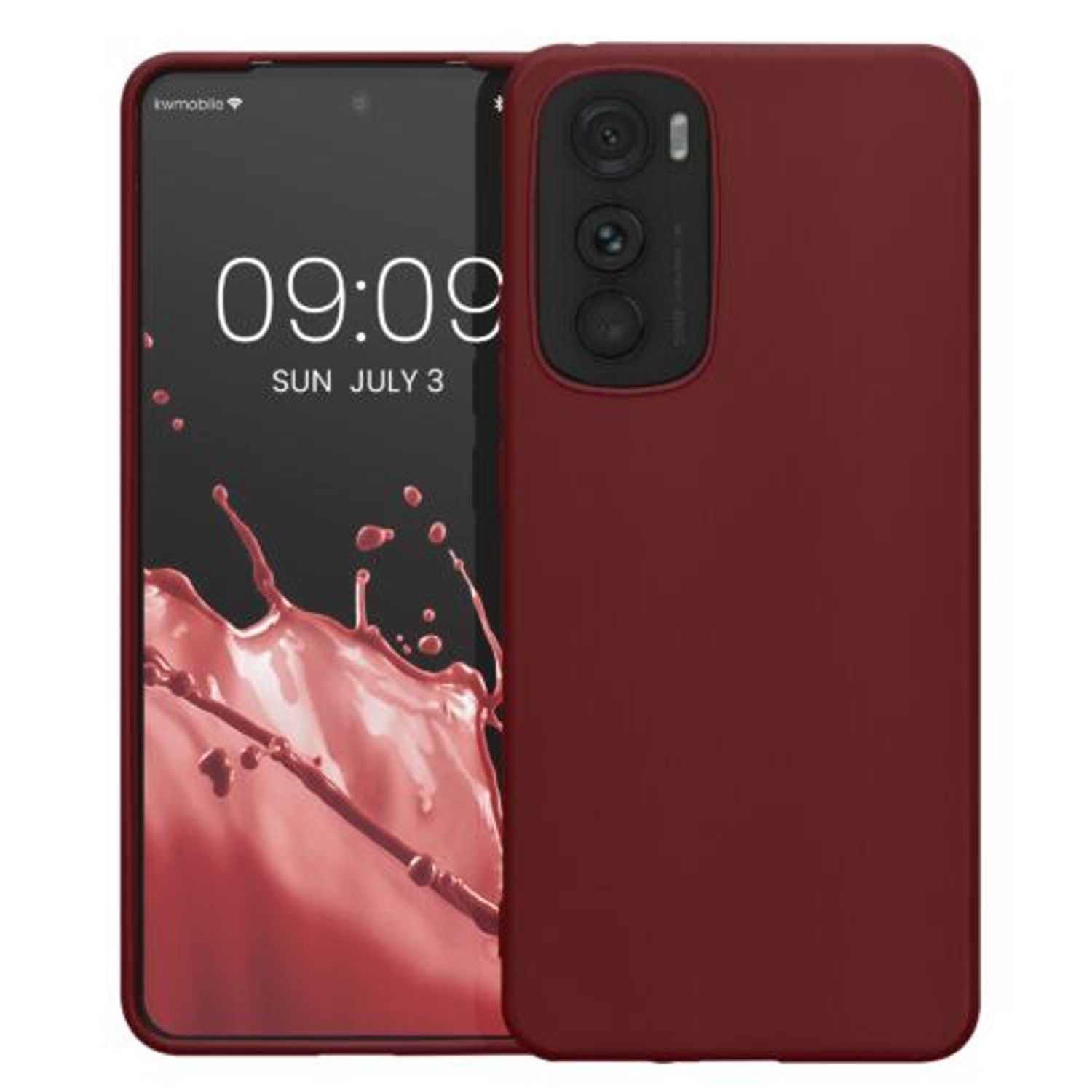 Husa Kwmobile pentru Motorola Edge 30, Silicon, Rosu, 59412.187 fotografia produsului