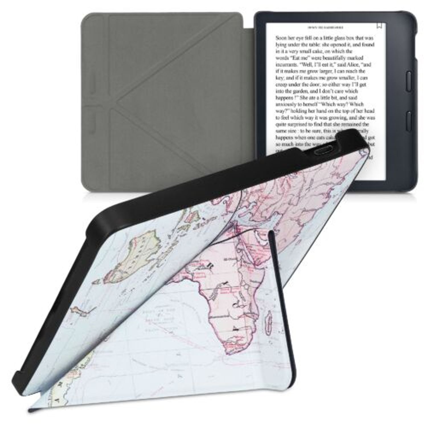 Husa pentru Kobo Libra 2, Piele ecologica, Multicolor, Kwmobile, 56577.03 fotografia produsului View 2 L