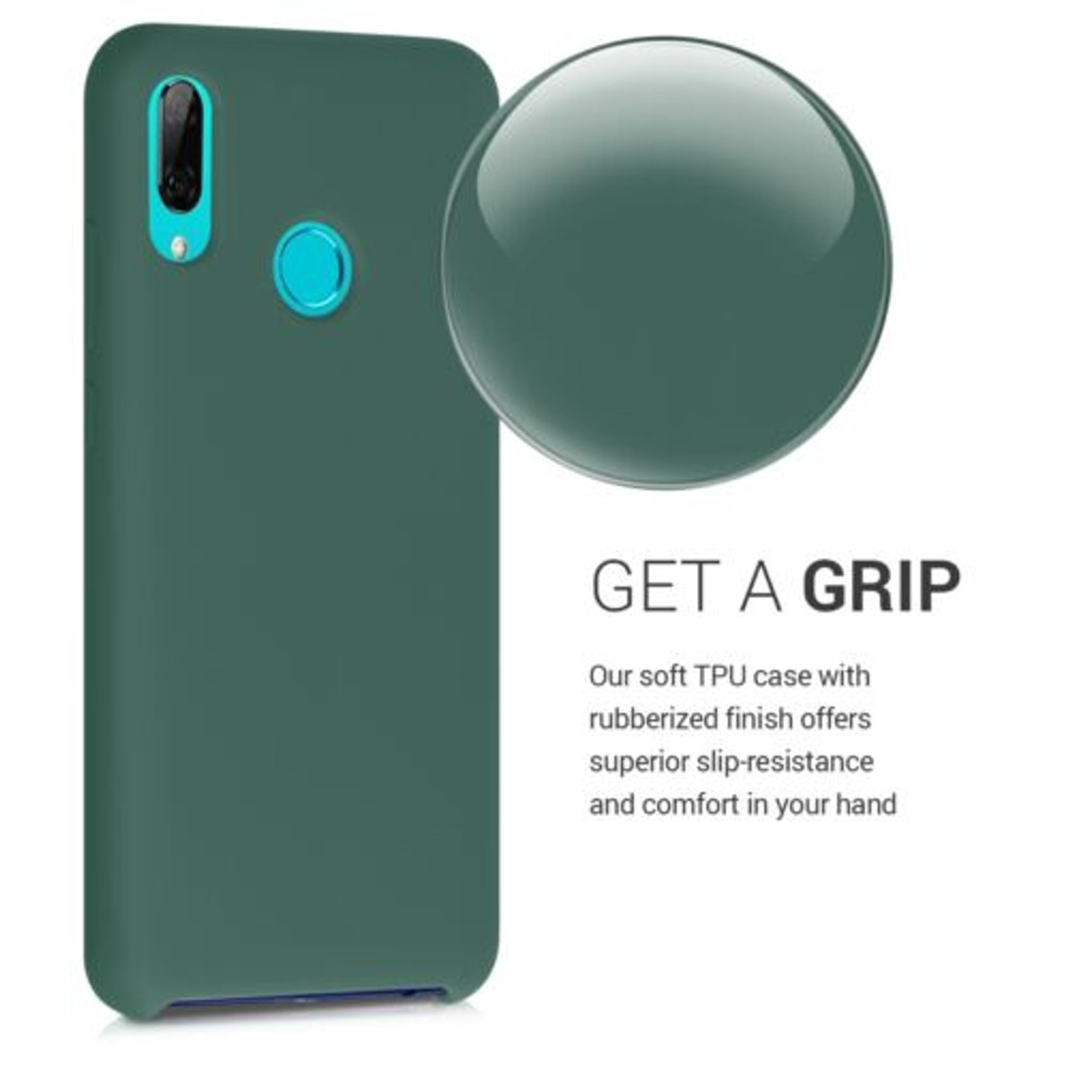 Husa pentru Huawei P Smart (2019), Silicon, Verde, 47824.166 fotografia produsului View 4 L
