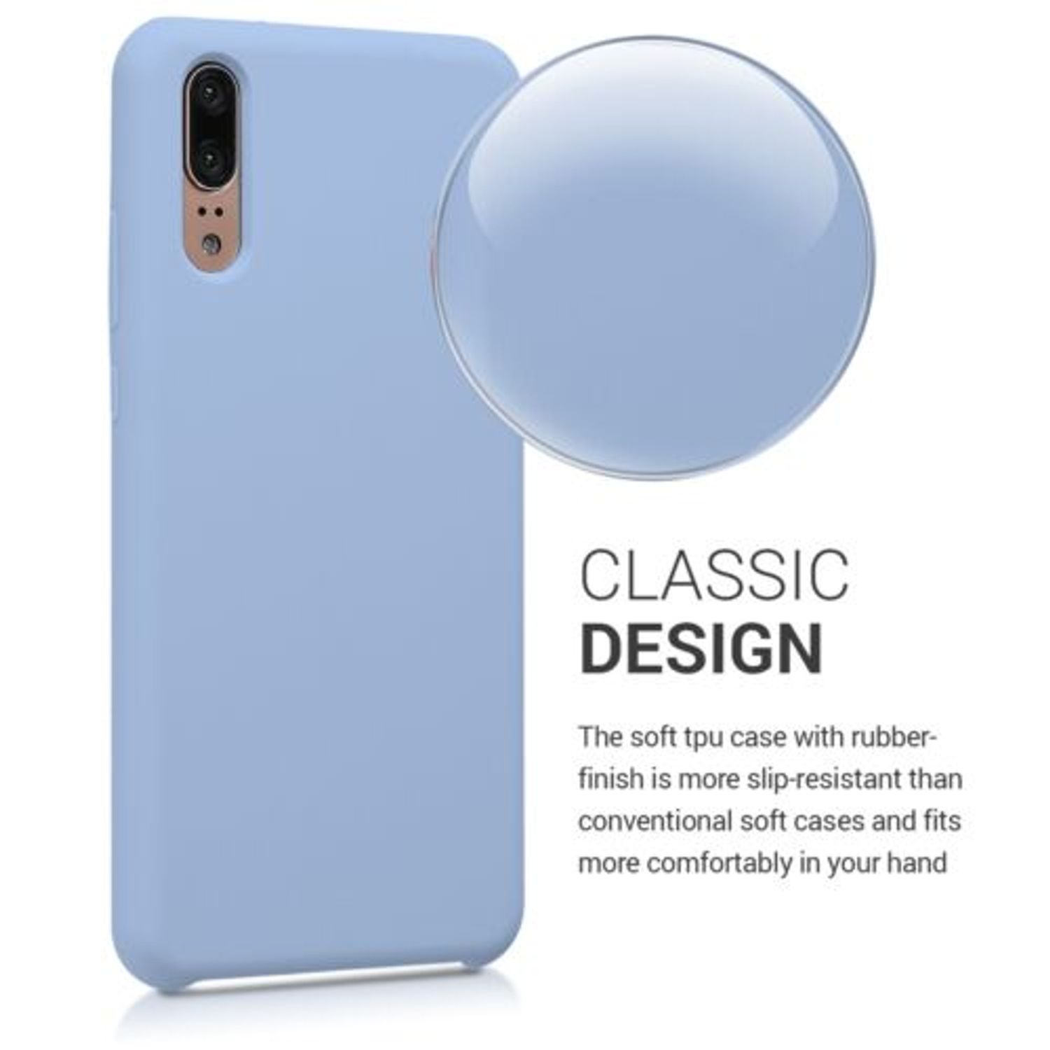 Husa pentru Huawei P20, Silicon, Albastru, 45689.58 fotografia produsului View 7 L