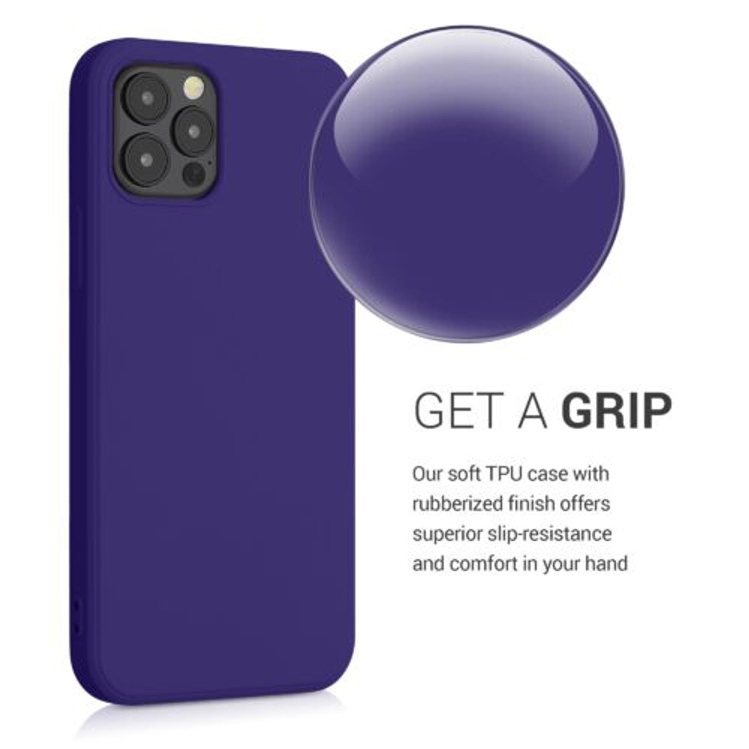 Husa pentru Apple iPhone 12/iPhone 12 Pro, Silicon, Albastru, 53844.226, Kwmobile fotografia produsului View 8 L