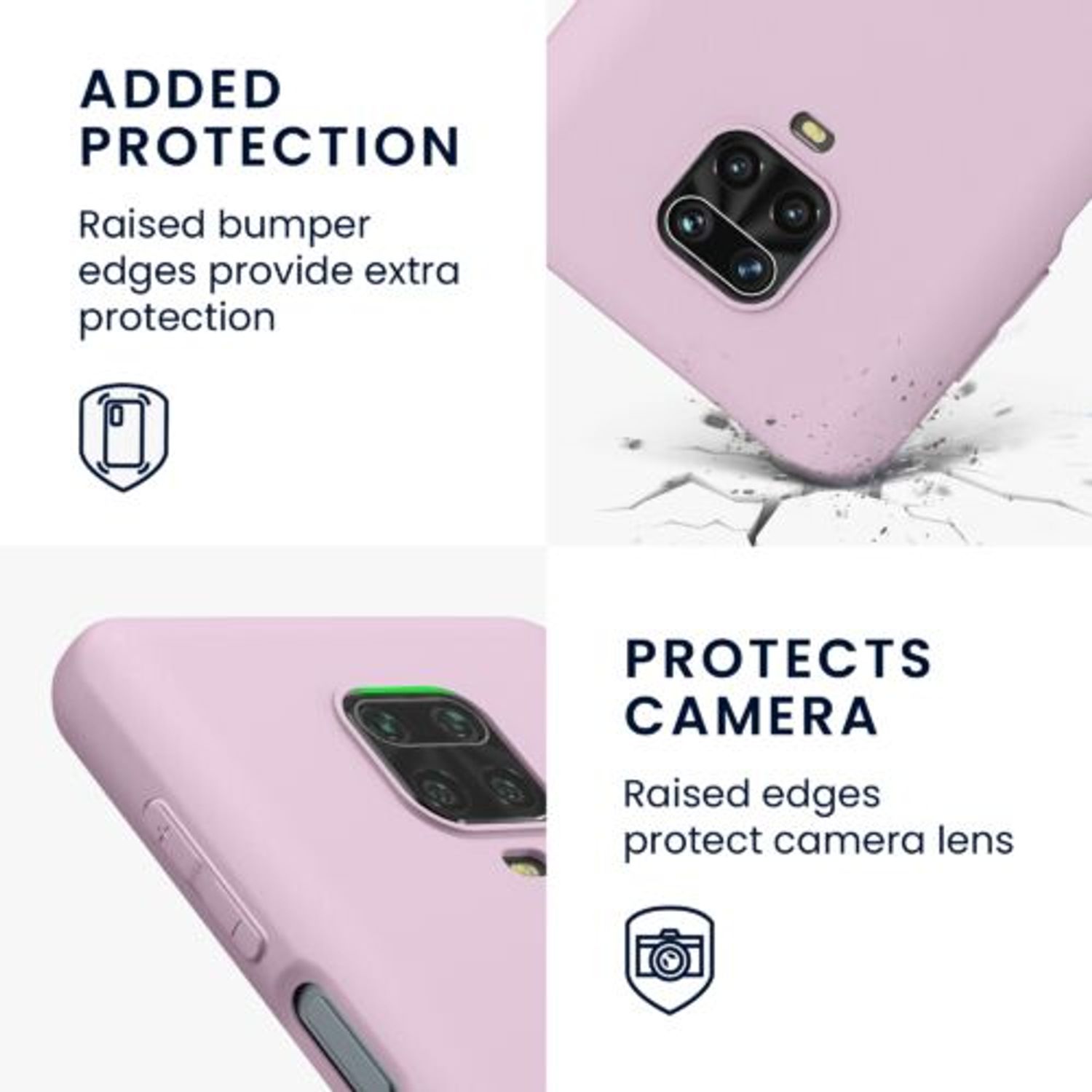 Husa Kwmobile pentru Xiaomi Redmi Note 9S/Redmi Note 9 Pro/Redmi Note 9 Pro Max, Silicon, Mov, 52140.140 fotografia produsului View 3 L