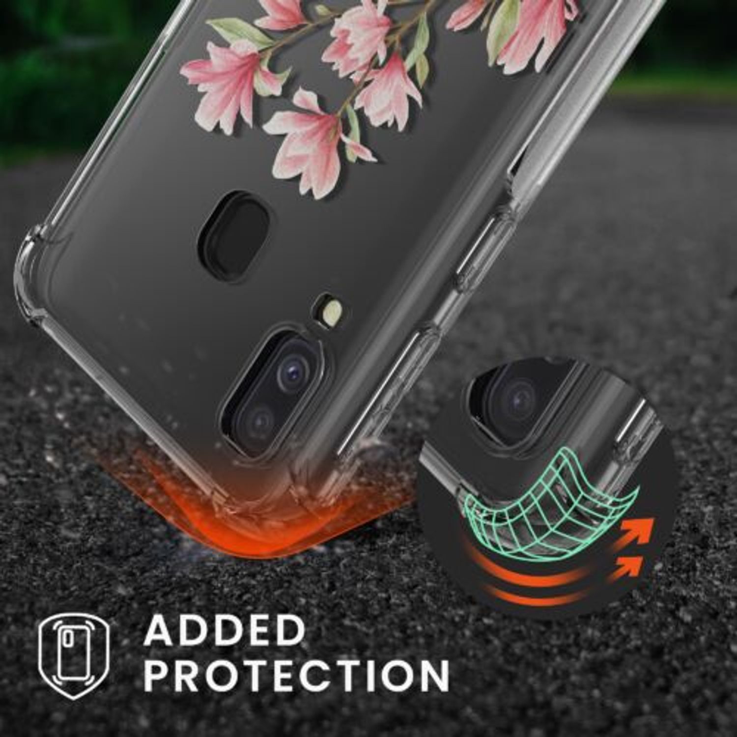 Husa Kwmobile pentru Samsung Galaxy A40, Silicon, Multicolor, 49349.03 fotografia produsului View 2 L
