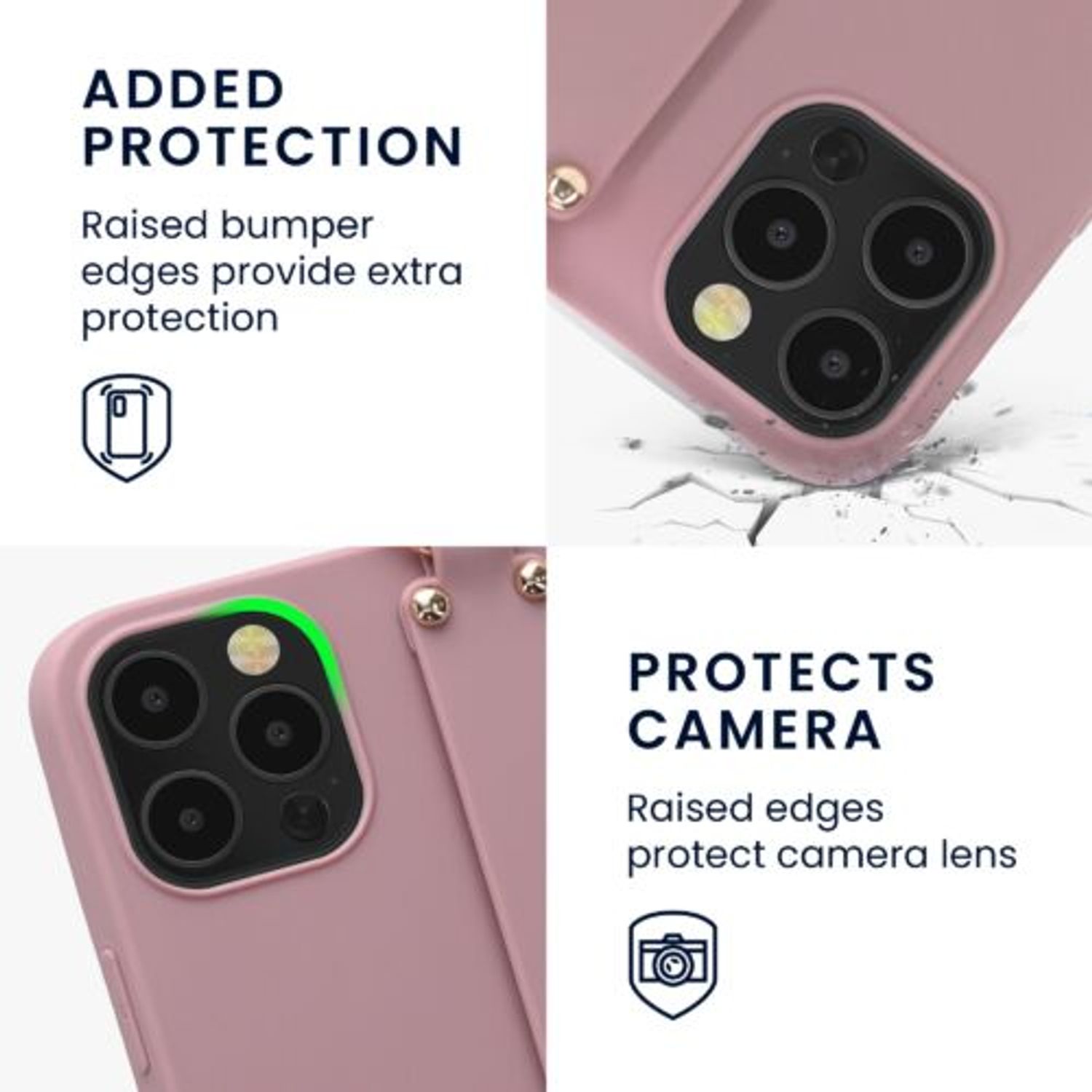 Husa Kwmobile pentru Apple iPhone 12 Pro Max, Silicon, Roz, 55103.193 fotografia produsului View 6 L