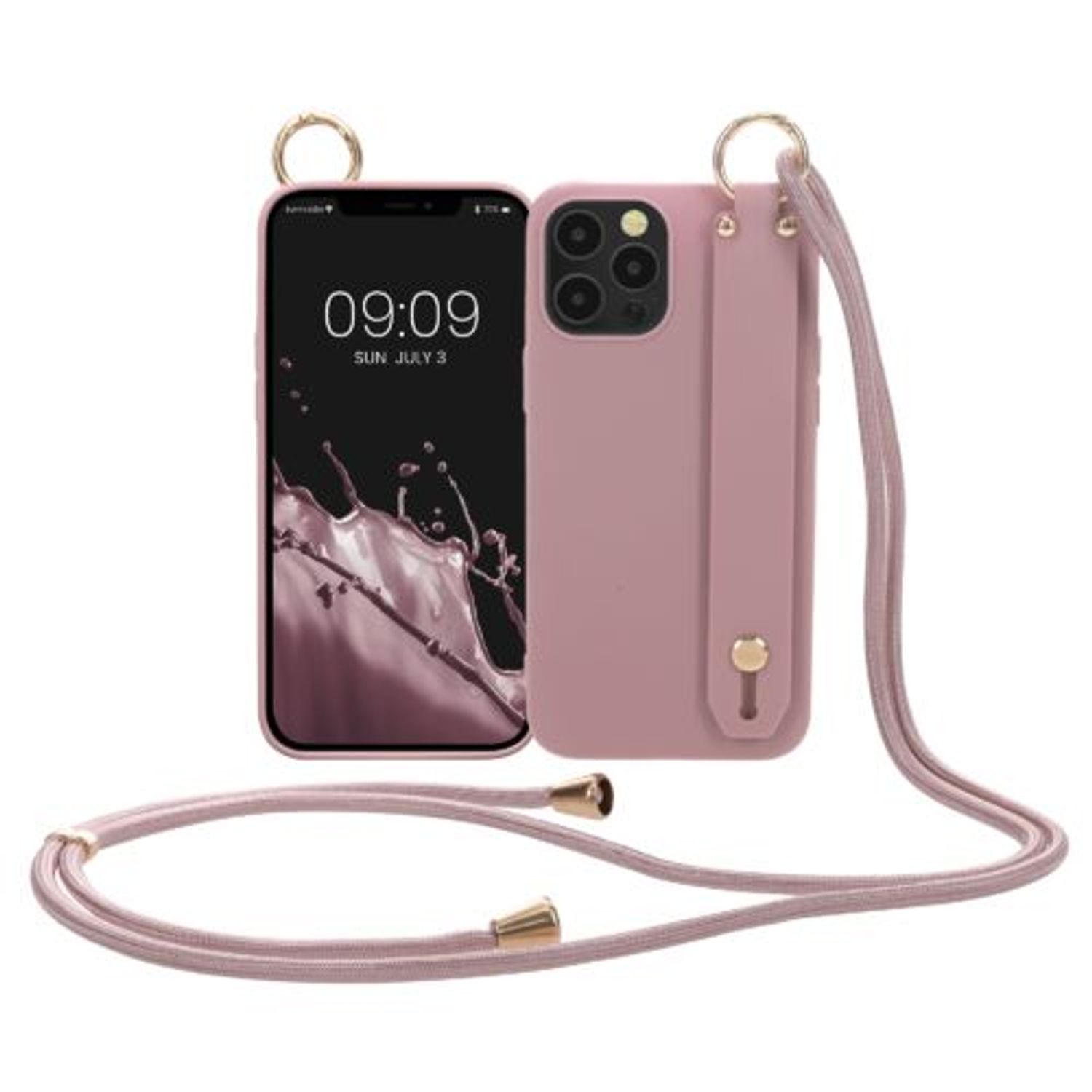 Husa Kwmobile pentru Apple iPhone 12 Pro Max, Silicon, Roz, 55103.193 fotografia produsului