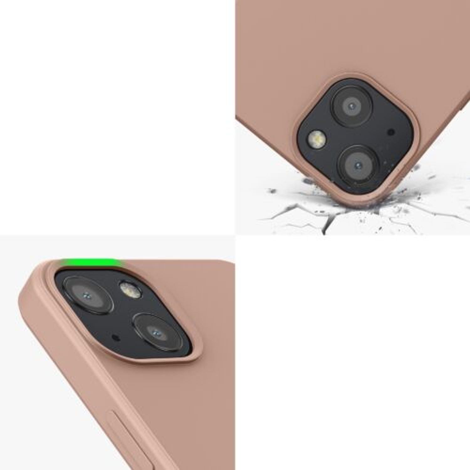 Husa Kwmobile pentru Apple iPhone 13, Silicon, Rose Gold, 55948.237 fotografia produsului View 8 L