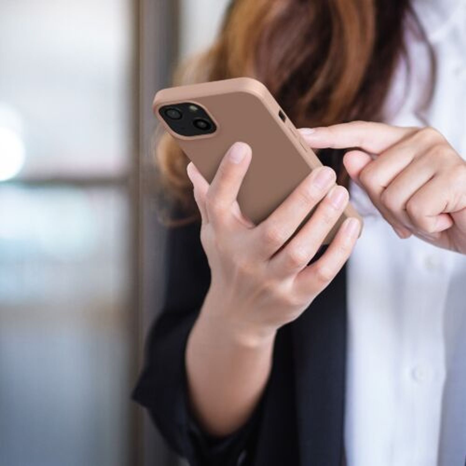 Husa Kwmobile pentru Apple iPhone 13, Silicon, Rose Gold, 55948.237 fotografia produsului View 9 L
