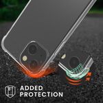 Husa Kwmobile pentru Apple iPhone 13 Mini, Silicon, Transparent/Alb, 55934.02 fotografia produsului View 8 S