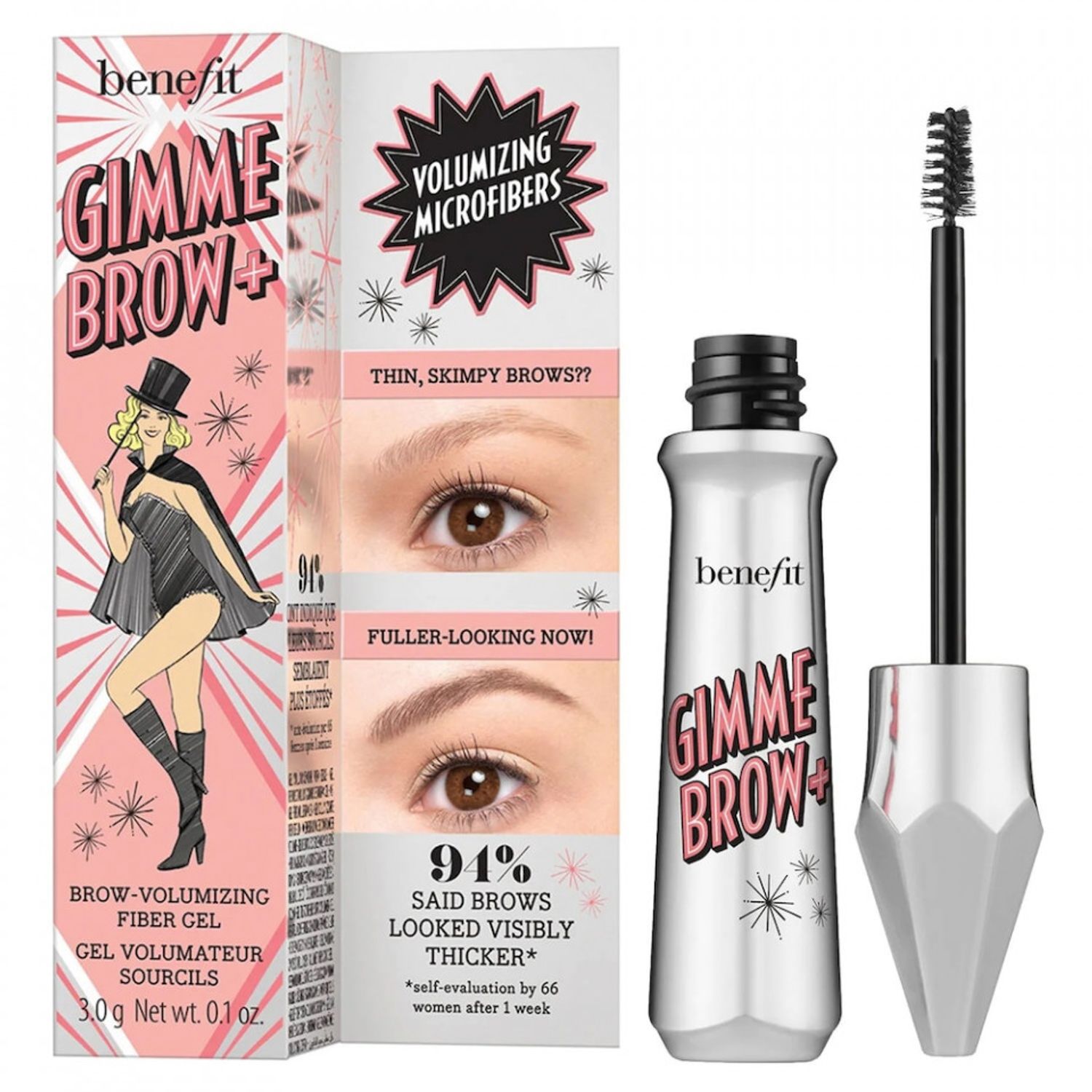 Mascara gel de sprancene, Benefit Gimme Brow +, 05 Cool Black Brow, 3 g fotografia produsului