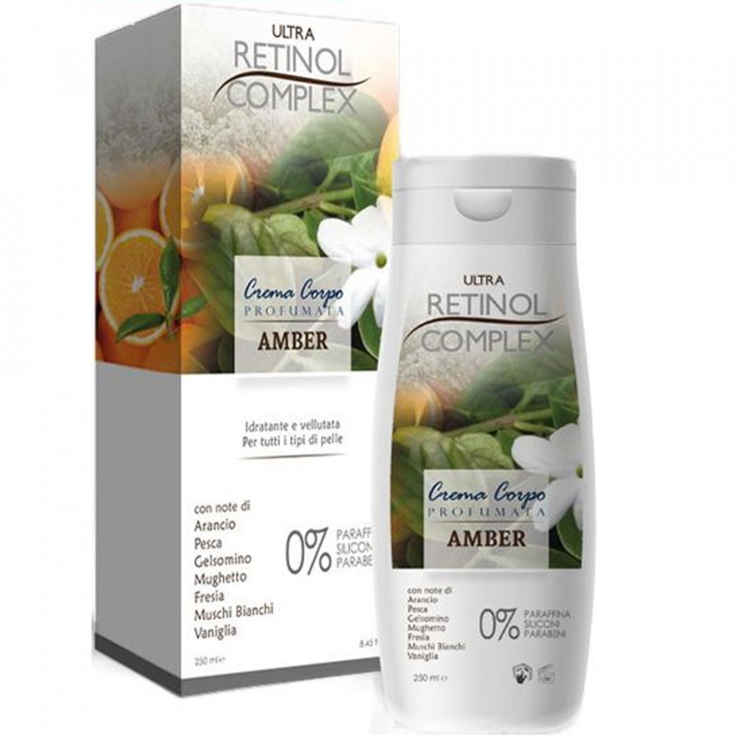 Crema pentru corp parfumata Retinol Complex AMBER, 250ml fotografia produsului