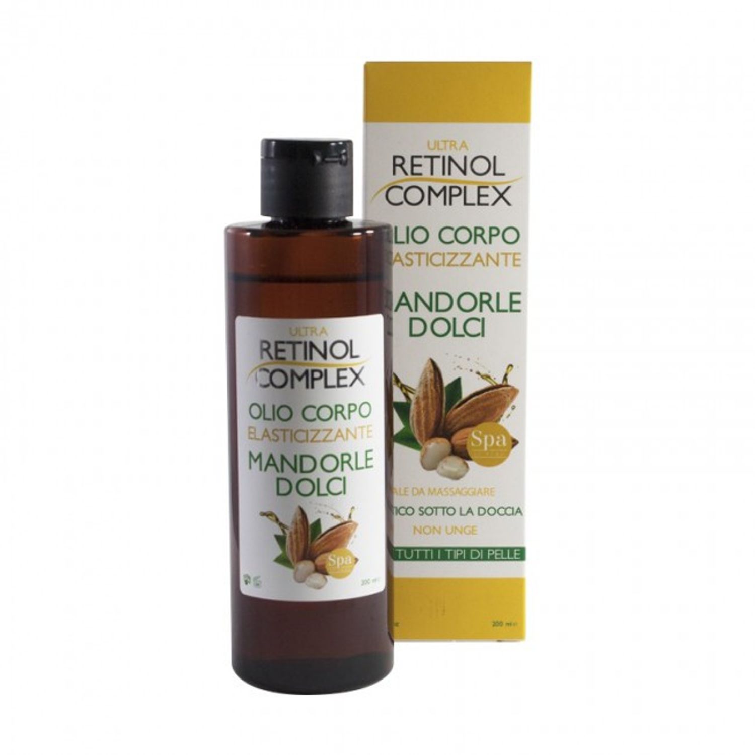 Ulei pentru corp cu Migdale Dulci Retinol Complex, 200ml fotografia produsului