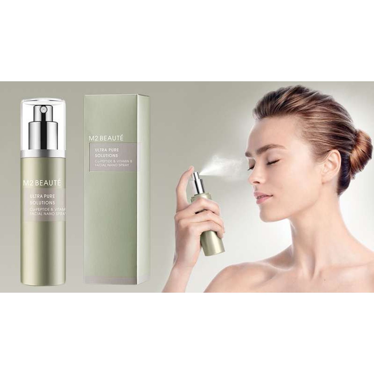 Tratament spray pentru ten M2 Beaute Ultra Pure Solutions Cu-Peptide & Vitamin B, 75ml fotografia produsului View 2 L