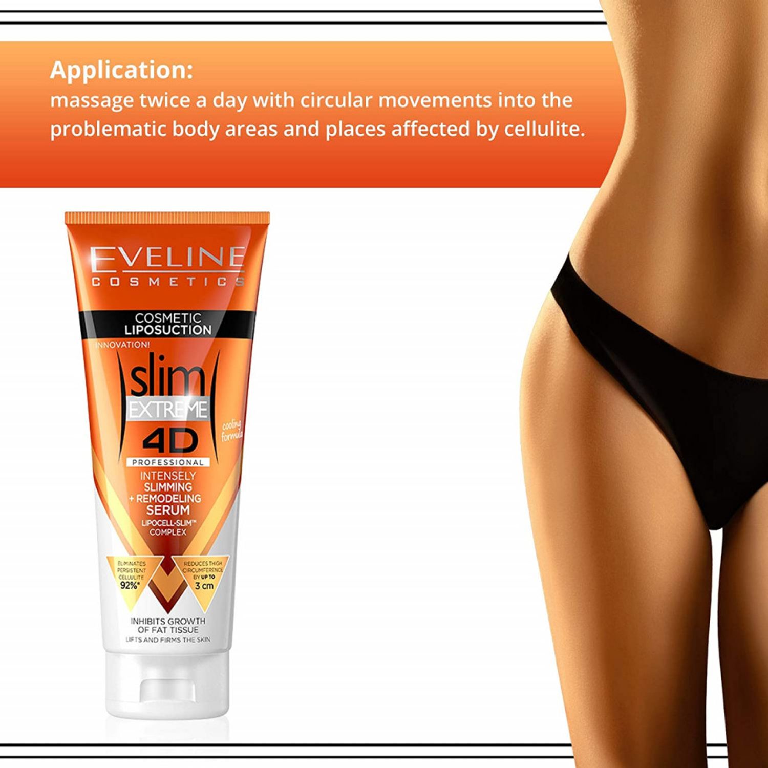 Ser anticelulitic intensiv, Eveline Cosmetics, Slim Extreme 4D, 250 ml fotografia produsului View 2 L