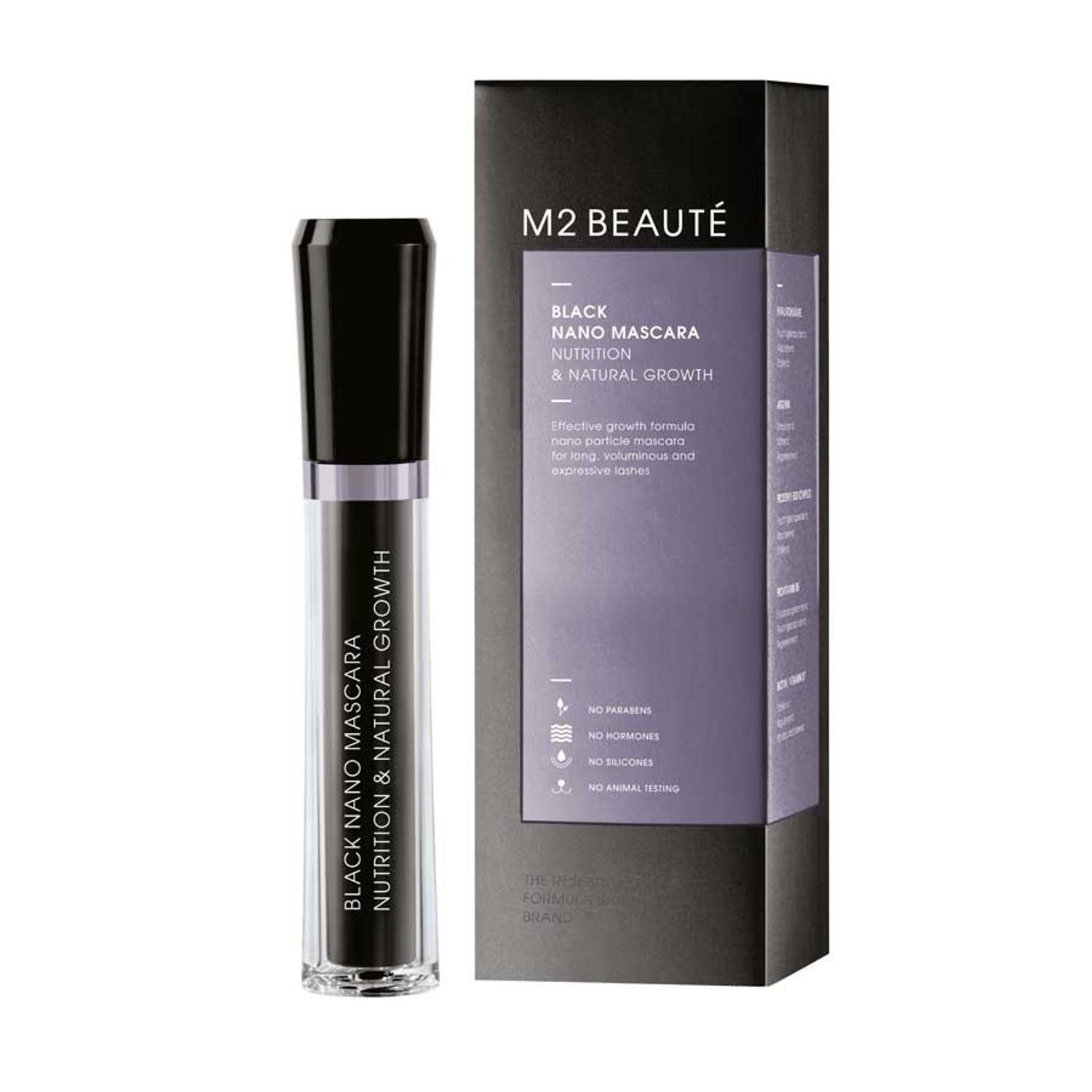 Mascara M2 Beaute Black Nano Nutrition & Natural Growth, 6 ml fotografia produsului