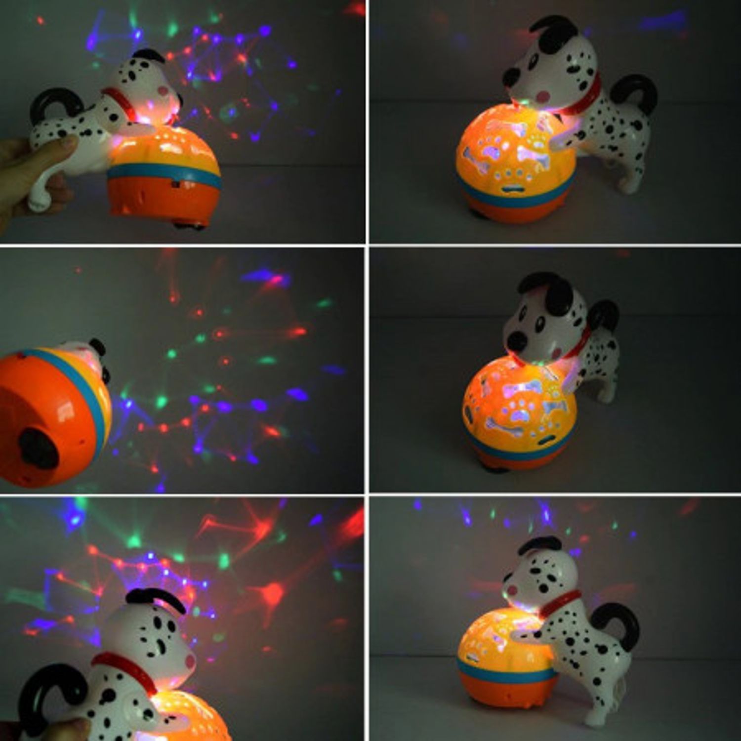 Jucarie muzicala Cool Dog, cu proiectie 3D, multicolor, fotografia produsului View 2 L