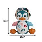 Jucarie interactiva Pinguin cu sunete si lumini, verde fotografia produsului View 3 S